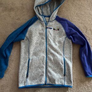 Youth large 14-16 ll bean sweater fleece full zip